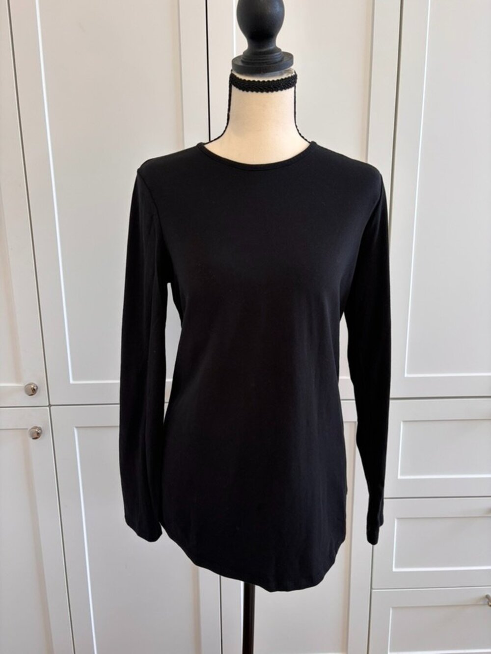 Pure Jill J.Jill Pima Stretch Cotton Shirttail Tee Black Size XS Never Worn